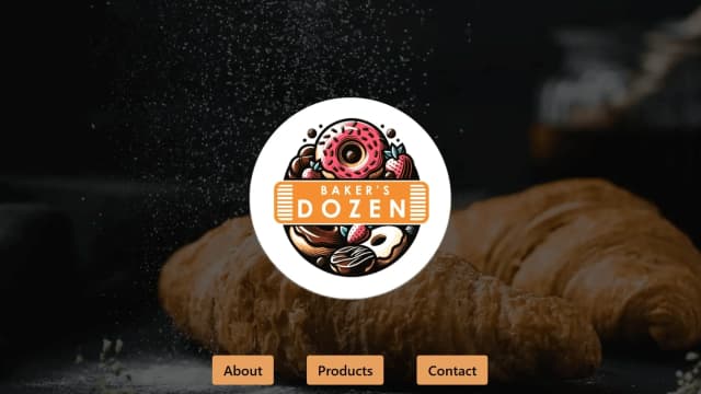 Image of Baker's Dozen Website Landing Page